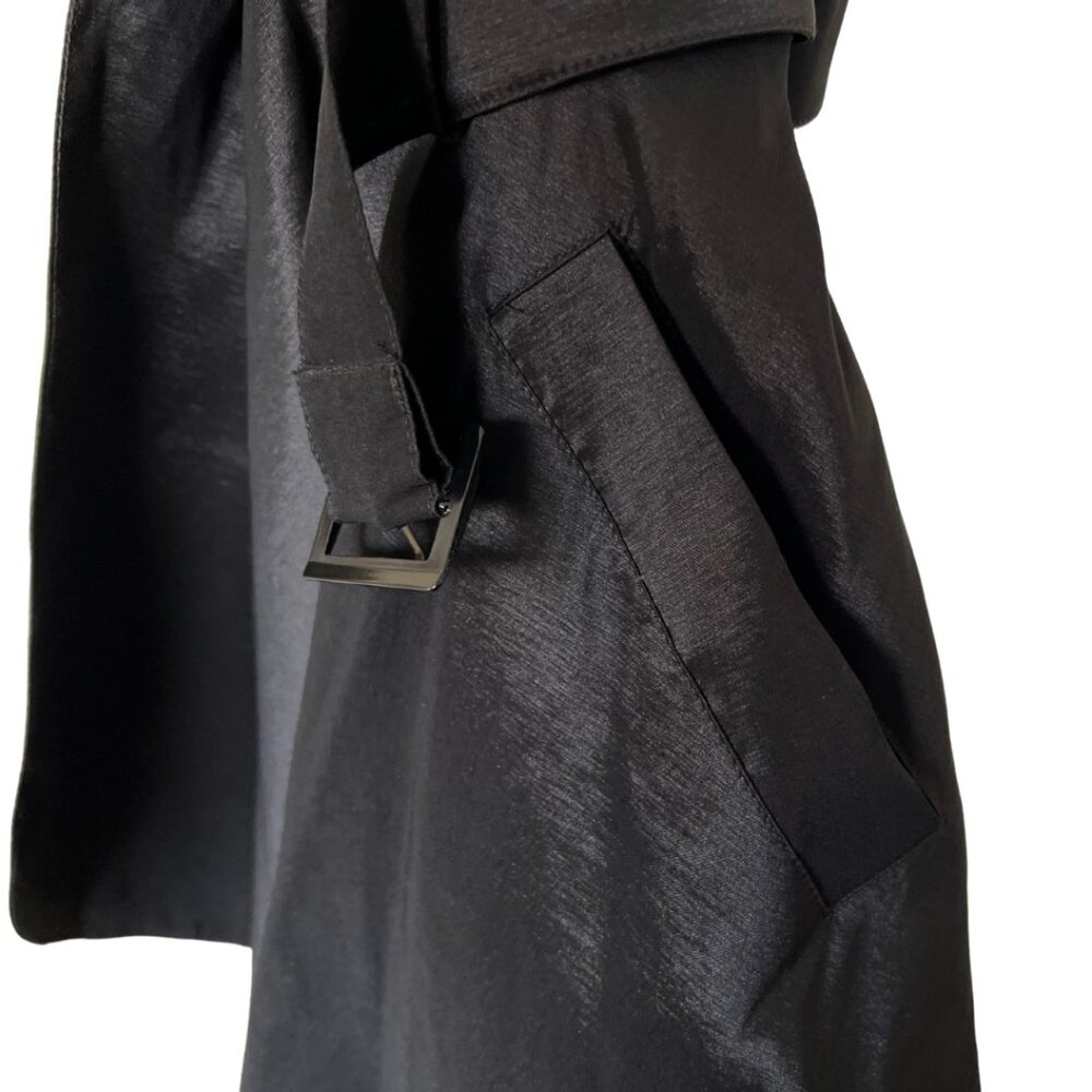 Belle Fare Elegant Black Trench Coat | Boutique - Picture 6 of 8